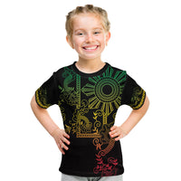Filipino Sun Tribal Tattoo Kid T Shirt Philippines Inspired Barong Reggae Art LT9 Reggae - Polynesian Pride