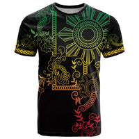 Filipino Sun Tribal Tattoo T Shirt Philippines Inspired Barong Reggae Art LT9 Reggae - Polynesian Pride
