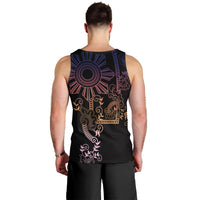 Filipino Sun Tribal Tattoo Men Tank Top Philippines Inspired Barong Pink Art LT9 - Polynesian Pride