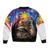 Philippines Lion and Eagle 1898 Sleeve Zip Bomber Jacket Pilipinas Maligayang Araw ng Kalayaan