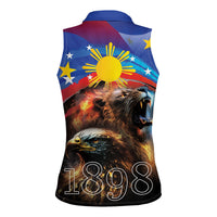 Philippines Lion and Eagle 1898 Women Sleeveless Polo Shirt Pilipinas Maligayang Araw ng Kalayaan LT9 - Polynesian Pride