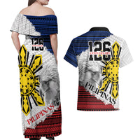Philippines 126th Independence Day Couples Matching Off Shoulder Maxi Dress and Hawaiian Shirt Pilipinas Hunyo 12 Maligayang Araw ng Kalayaan LT9 - Polynesian Pride