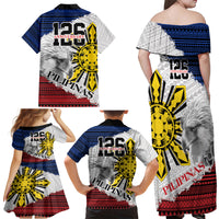 Philippines 126th Independence Day Family Matching Off Shoulder Maxi Dress and Hawaiian Shirt Pilipinas Hunyo 12 Maligayang Araw ng Kalayaan