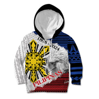 Philippines 126th Independence Day Kid Hoodie Pilipinas Hunyo 12 Maligayang Araw ng Kalayaan LT9 Hoodie White - Polynesian Pride