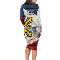 Philippines 126th Independence Day Long Sleeve Bodycon Dress Pilipinas Hunyo 12 Maligayang Araw ng Kalayaan LT9 - Polynesian Pride