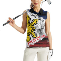 Philippines 126th Independence Day Women Sleeveless Polo Shirt Pilipinas Hunyo 12 Maligayang Araw ng Kalayaan LT9 - Polynesian Pride
