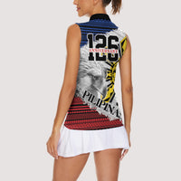 Philippines 126th Independence Day Women Sleeveless Polo Shirt Pilipinas Hunyo 12 Maligayang Araw ng Kalayaan LT9 - Polynesian Pride