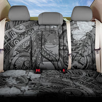 Pacific Beauty Girl Back Car Seat Cover Black Polyneisan Tribal Vintage Motif LT9 One Size Black - Polynesian Pride