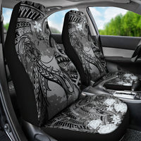 Pacific Beauty Girl Car Seat Cover Black Polyneisan Tribal Vintage Motif LT9 - Polynesian Pride