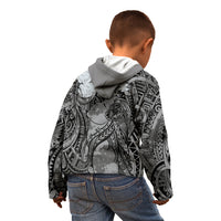 Pacific Beauty Girl Kid Hoodie Black Polyneisan Tribal Vintage Motif LT9 - Polynesian Pride