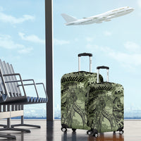Pacific Beauty Girl Luggage Cover Green Polyneisan Tribal Vintage Motif LT9 - Polynesian Pride