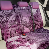 Pacific Beauty Girl Back Car Seat Cover Pink Polyneisan Tribal Vintage Motif LT9 - Polynesian Pride