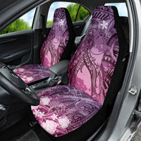 Pacific Beauty Girl Car Seat Cover Pink Polyneisan Tribal Vintage Motif LT9 - Polynesian Pride