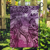Pacific Beauty Girl Garden Flag Pink Polyneisan Tribal Vintage Motif LT9 Garden Flag Pink - Polynesian Pride