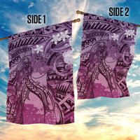 Pacific Beauty Girl Garden Flag Pink Polyneisan Tribal Vintage Motif LT9 - Polynesian Pride
