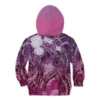 Pacific Beauty Girl Kid Hoodie Pink Polyneisan Tribal Vintage Motif LT9 - Polynesian Pride