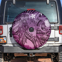 Pacific Beauty Girl Spare Tire Cover Pink Polyneisan Tribal Vintage Motif LT9 Pink - Polynesian Pride