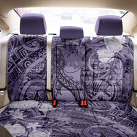 Pacific Beauty Girl Back Car Seat Cover Violet Polyneisan Tribal Vintage Motif LT9 - Polynesian Pride
