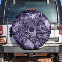 Pacific Beauty Girl Spare Tire Cover Violet Polyneisan Tribal Vintage Motif LT9 Violet - Polynesian Pride