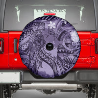 Pacific Beauty Girl Spare Tire Cover Violet Polyneisan Tribal Vintage Motif LT9 - Polynesian Pride