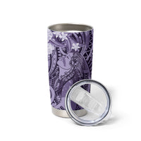 Pacific Beauty Girl Tumbler Cup Violet Polyneisan Tribal Vintage Motif LT9 - Polynesian Pride
