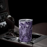 Pacific Beauty Girl Tumbler Cup Violet Polyneisan Tribal Vintage Motif LT9 - Polynesian Pride