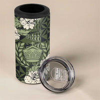 Tongan Kupesi Ngatu Hibiscus Vintage Motif 4 in 1 Can Cooler Tumbler LT9 - Polynesian Pride