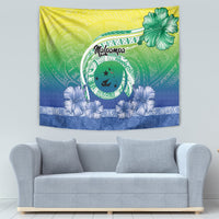 Malpampa Vanuatu Tapestry Hibiscus Sand Drawing with Pacific Pattern