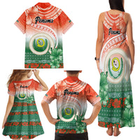 Penama Vanuatu Family Matching Tank Maxi Dress and Hawaiian Shirt Hibiscus Sand Drawing with Pacific Pattern LT9 - Polynesian Pride