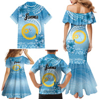 Sanma Vanuatu Family Matching Mermaid Dress and Hawaiian Shirt Hibiscus Sand Drawing with Pacific Pattern LT9 - Polynesian Pride