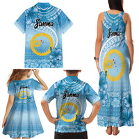 Sanma Vanuatu Family Matching Tank Maxi Dress and Hawaiian Shirt Hibiscus Sand Drawing with Pacific Pattern LT9 - Polynesian Pride