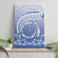 Shefa Vanuatu Canvas Wall Art Hibiscus Sand Drawing with Pacific Pattern