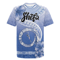 Shefa Vanuatu Rugby Jersey Hibiscus Sand Drawing with Pacific Pattern