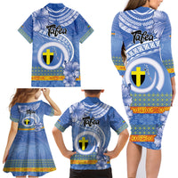 Tafea Vanuatu Family Matching Long Sleeve Bodycon Dress and Hawaiian Shirt Hibiscus Sand Drawing with Pacific Pattern LT9 - Polynesian Pride