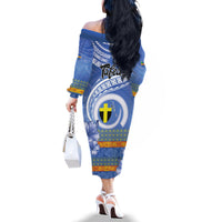 Tafea Vanuatu Family Matching Off The Shoulder Long Sleeve Dress and Hawaiian Shirt Hibiscus Sand Drawing with Pacific Pattern LT9 - Polynesian Pride