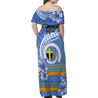 Tafea Vanuatu Family Matching Off Shoulder Maxi Dress and Hawaiian Shirt Hibiscus Sand Drawing with Pacific Pattern LT9 - Polynesian Pride