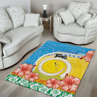 Torba Vanuatu Area Rug Hibiscus Sand Drawing with Pacific Pattern