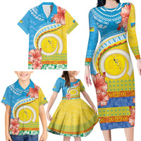 Torba Vanuatu Family Matching Long Sleeve Bodycon Dress and Hawaiian Shirt Hibiscus Sand Drawing with Pacific Pattern LT9 - Polynesian Pride