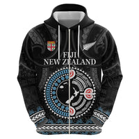 Custom Fiji and New Zealand Hoodie Maori Fern Mix Tapa Tribal Unique LT9 - Polynesian Pride