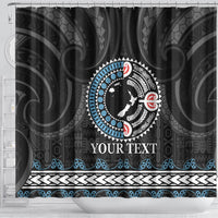 Custom Fiji and New Zealand Shower Curtain Maori Fern Mix Tapa Tribal Unique LT9 - Polynesian Pride