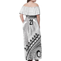 Custom Fiji Rugby Cibi Dance Family Matching Off Shoulder Maxi Dress and Hawaiian Shirt Create History World Cup Sevens LT9 - Polynesian Pride