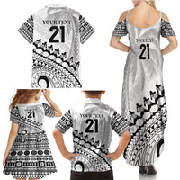 Custom Fiji Rugby Cibi Dance Family Matching Summer Maxi Dress and Hawaiian Shirt Create History World Cup Sevens LT9 - Polynesian Pride