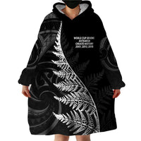 New Zealand Black Fern 7s Wearable Blanket Hoodie History World Cup Sevens LT9 - Polynesian Pride