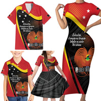 Personalised Papua Niugini Tok Pisin Wik Family Matching Short Sleeve Bodycon Dress and Hawaiian Shirt LT9 - Polynesian Pride
