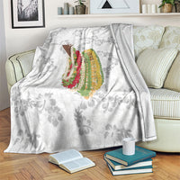 Hawaii Lei Kamehameha Blanket Ke'oke'o Seamless Pattern Hibiscus Flower