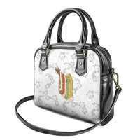Hawaii Lei Kamehameha Shoulder Handbag Ke'oke'o Seamless Pattern Hibiscus Flower