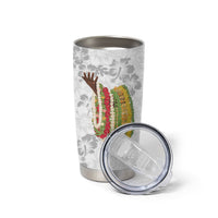 Hawaii Lei Kamehameha Tumbler Cup Ke'oke'o Seamless Pattern Hibiscus Flower