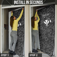 Hawaii Lei Kamehameha Door Cover Ele'ele Seamless Pattern Hibiscus Flower