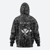 Hawaii Lei Kamehameha Hoodie Ele'ele Seamless Pattern Hibiscus Flower