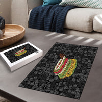 Hawaii Lei Kamehameha Puzzle Ele'ele Seamless Pattern Hibiscus Flower